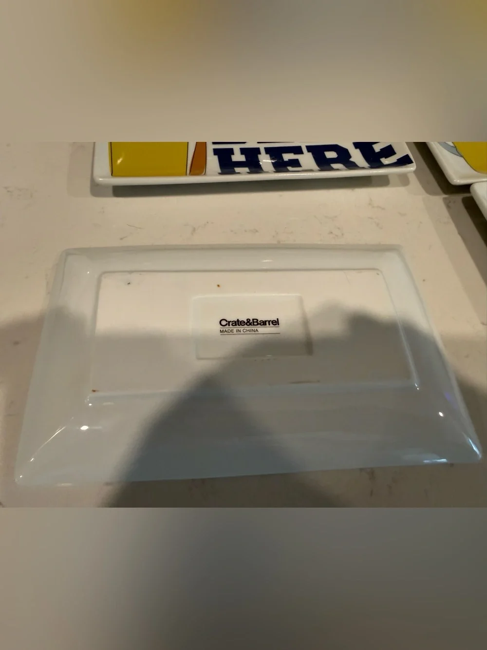 CRATE & BARREL set of 6 Beer Platters